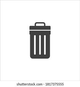 vector recycle bin icon on white background. EPS10