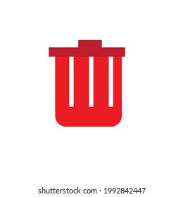 logotipo o clipart minimalista de la papelera de reciclaje vectorial