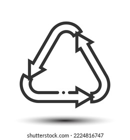 Icono de contorno de papelera de reciclaje de vectores en el fondo blanco vacío, concepto de basura y basura, 64x64 píxeles perfecto para medios de interfaz de usuario de sitios web, aplicación móvil, diseño de afiches