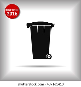 Vector Recycle Bin Trash and Garbage icon 