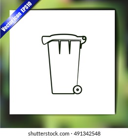 Vector Recycle Bin Trash and Garbage icon 