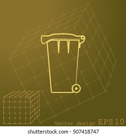 Vector Recycle Bin Trash and Garbage icon 