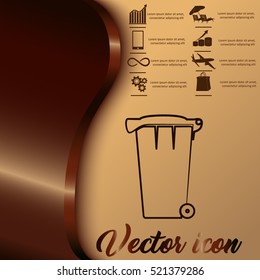 Vector Recycle Bin Trash and Garbage icon 