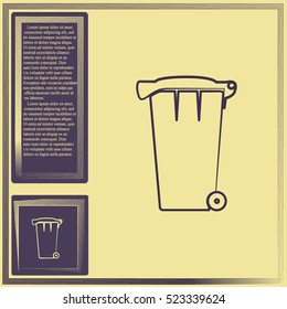 Vector Recycle Bin Trash and Garbage icon 