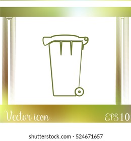Vector Recycle Bin Trash and Garbage icon 