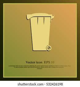 Vector Recycle Bin Trash and Garbage icon 