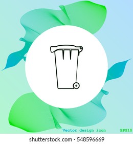 Vector Recycle Bin Trash and Garbage icon 