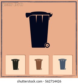 Vector Recycle Bin Trash and Garbage icon 
