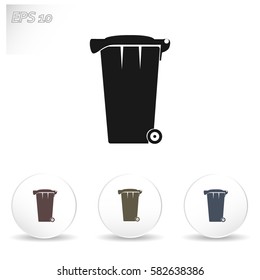 Vector Recycle Bin Trash and Garbage icon 