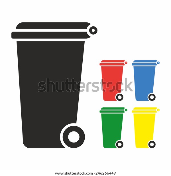 Vector Recycle Bin\
Trash and Garbage icon\
set