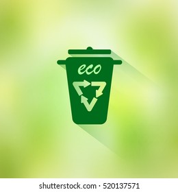 Vector recycle bins for trash and garbage. Vector illustration