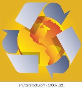 Vector recycle concept illustration