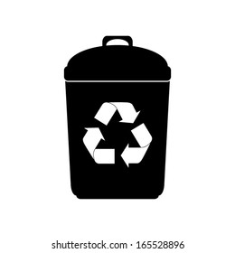 vector recycle garbage can icon