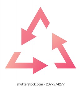 Vector Recycle Glyph Gradient Icon Design
