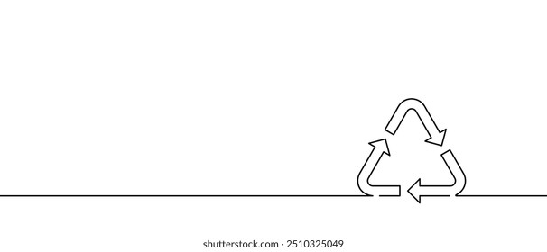 Icono de reciclaje de Vector One Line Art