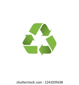 Vector recycle icon. Recycle symbol shape. Design element isolated on white background.