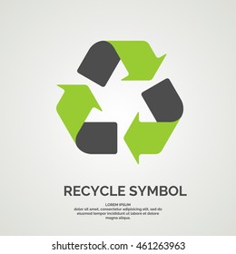 Vector recycle sign isolated on white background