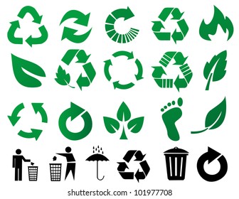 Vector recycle signs