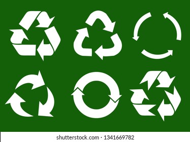 Señales de reciclaje de vectores