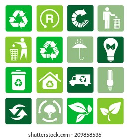 Señales de reciclaje de vectores