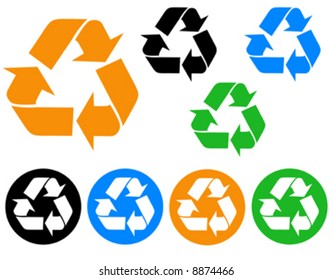 Vector recycle signs