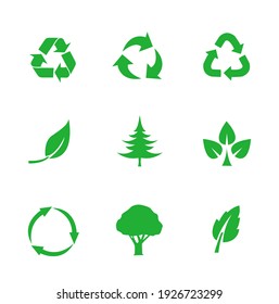 Vector recycle signs illustration on white background