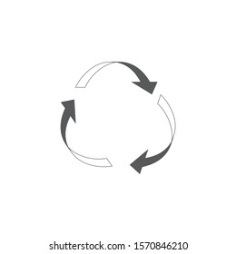 vector recycle symbol. Arrows icon. Stock Vector illustration isolated on white background.