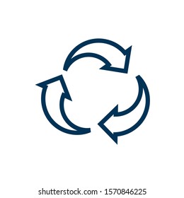 vector recycle symbol. Arrows icon. Stock Vector illustration isolated on white background.