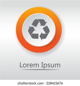 vector recycle symbol. recycle. Classic flat icon. Vector illustration