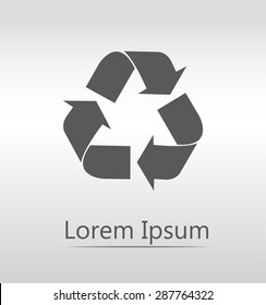 vector recycle symbol. recycle vector icon.