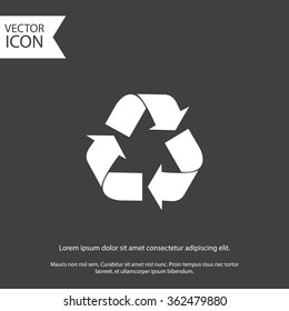 vector recycle symbol. recycle vector icon