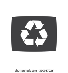 vector recycle symbol. recycle vector icon.  gray icon.