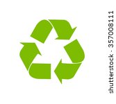 vector recycle symbol. recycle vector icon.  green icon.