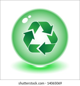 Vector recycle symbol illustration. Simply change. Other ecological vectors you can see in my portfolio.