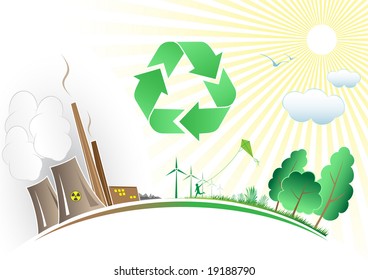 Vector recycle symbol. Simply change. Other recycle symbols you can see in my portfolio.