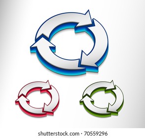 vector recycle symbol web icon design element.