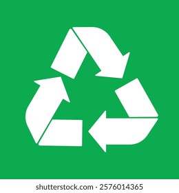 Vector recycling icon. Flat style. Vector illustration.	
