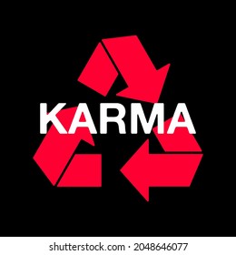 Vector Recycling Karma Concept Symbol