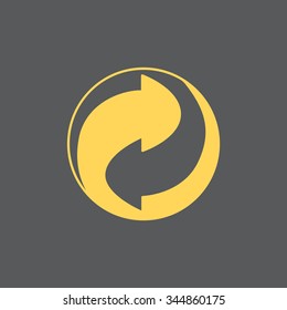 Vector recycling sign