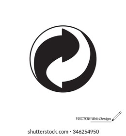 Vector recycling sign