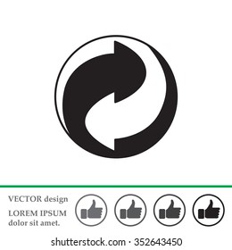 Vector recycling sign