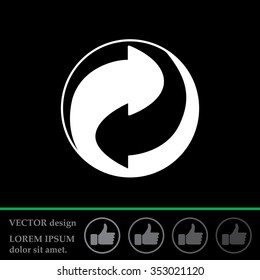 Vector recycling sign