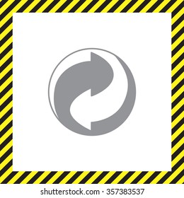 Vector recycling sign