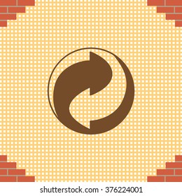 Vector recycling sign