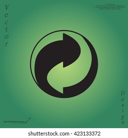 Vector recycling sign