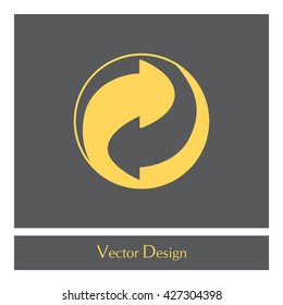 Vector recycling sign