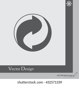 Vector recycling sign