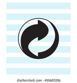 Vector recycling sign
