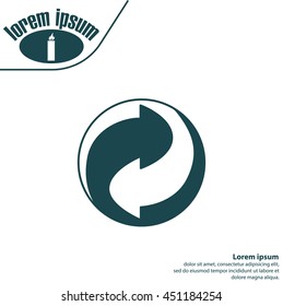 Vector recycling sign