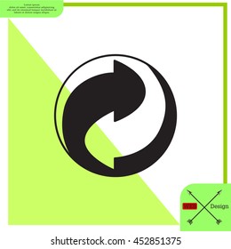 Vector recycling sign